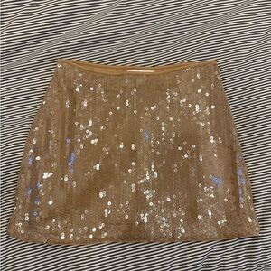 Abercrombie & Fitch Gold Sequin Mini Skirt